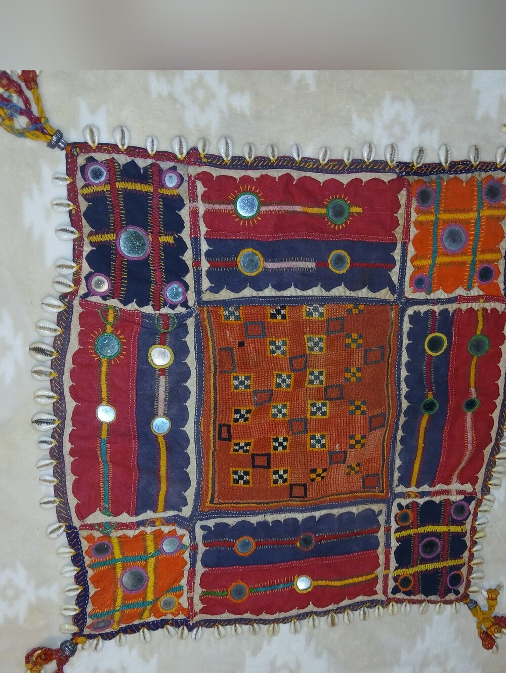 Vintage Hand Embroidered Banjara Textile Panel